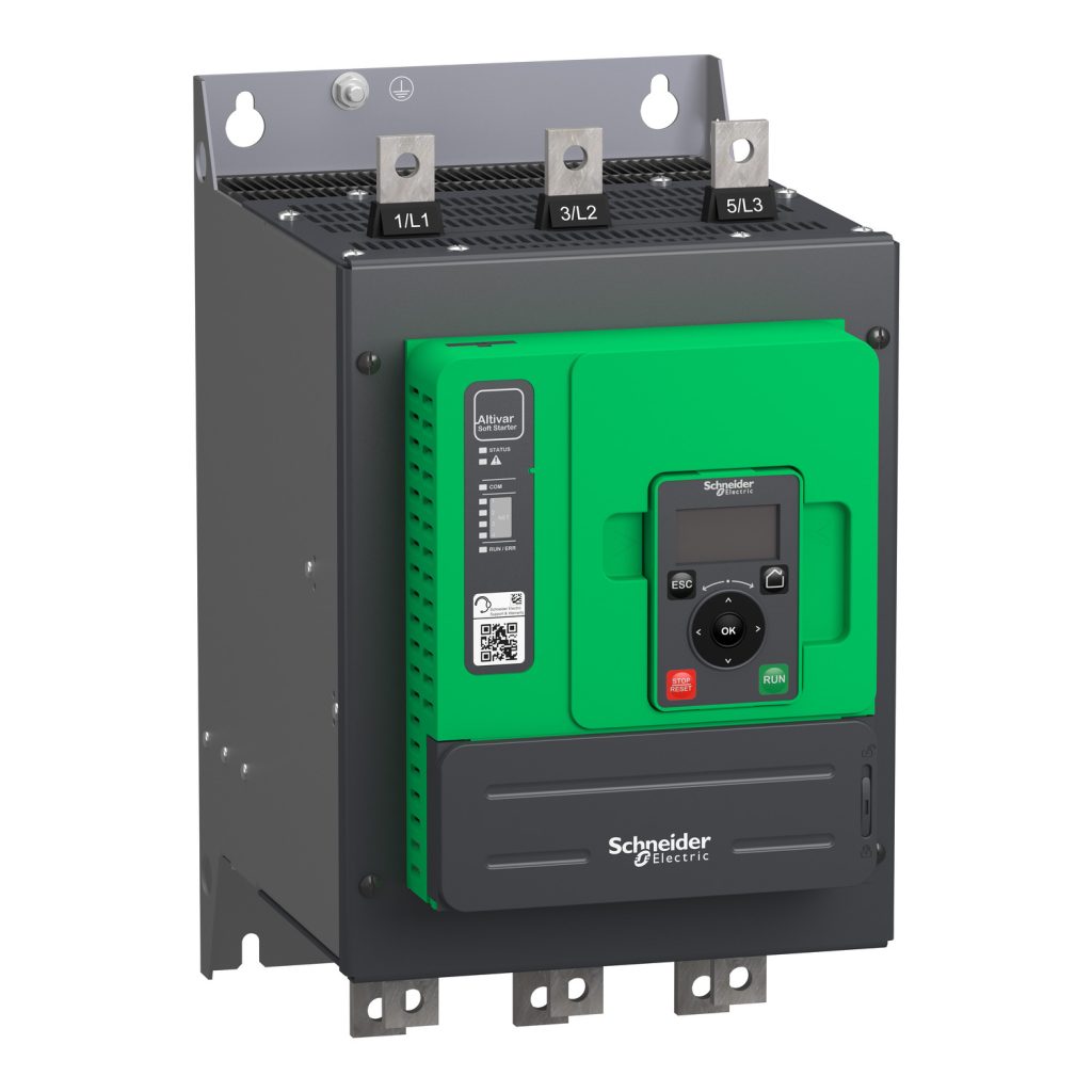 Arrancador suave Altivar ATS480 170 A, 208–690 V CA, control 110–230 V CA – Schneider Electric