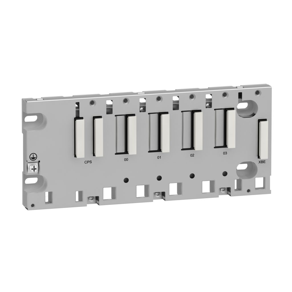 Bastidor Modicon X80 4 ranuras X-bus para M340, montaje en panel o riel DIN – Schneider Electric