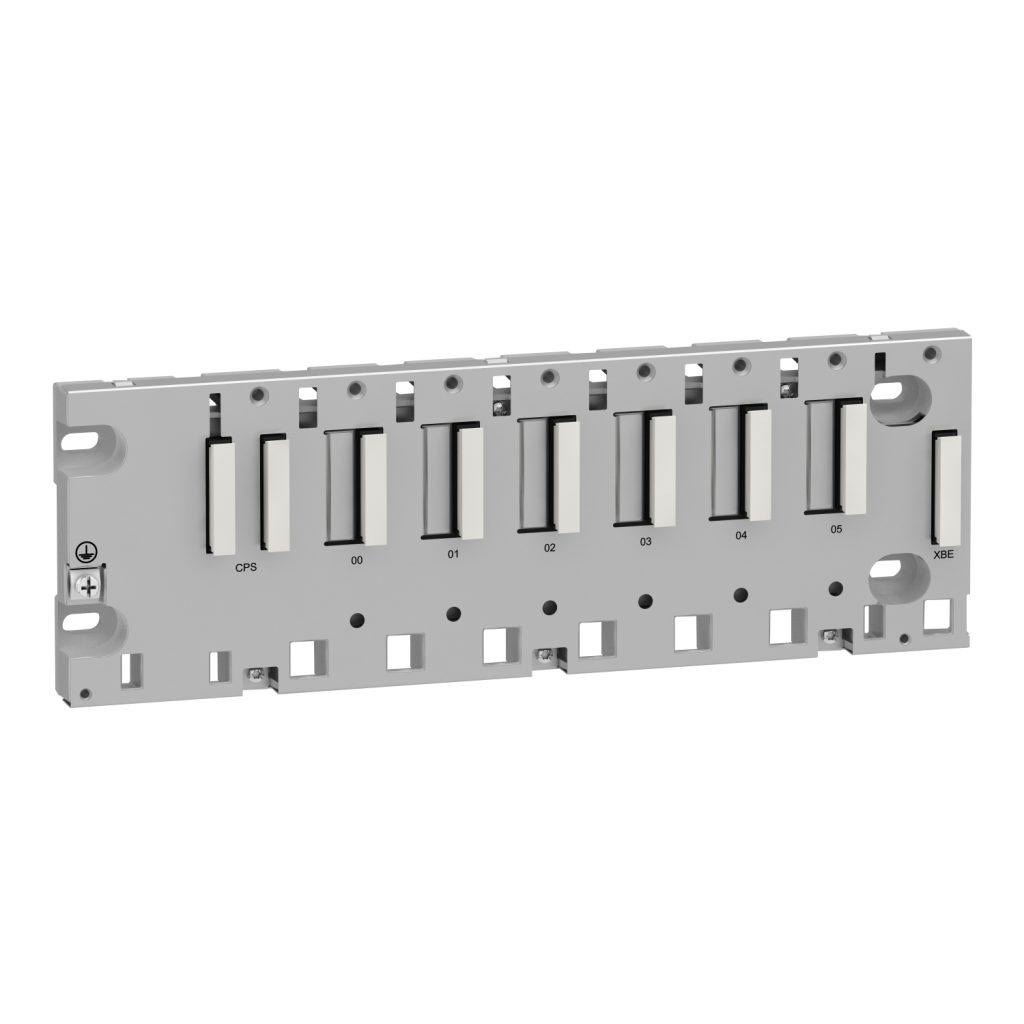 Bastidor Modicon X80 6 ranuras X-bus para M340, montaje en panel o riel DIN – Schneider Electric
