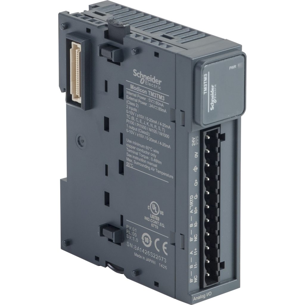 Módulo E/S analógicas TM3: 2 entradas V/I/temperatura + 1 salida – Schneider Electric